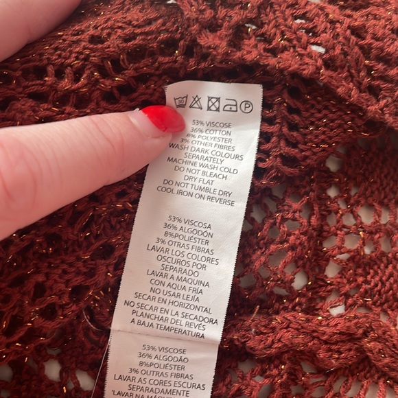 💚3/$15💚 ATMOSPHERE | Size Small | crochet knit sparkle dress - Picture 6 of 7